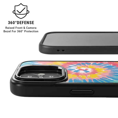 Rainbow Tie Dye iPhone 17 Kickstand Case