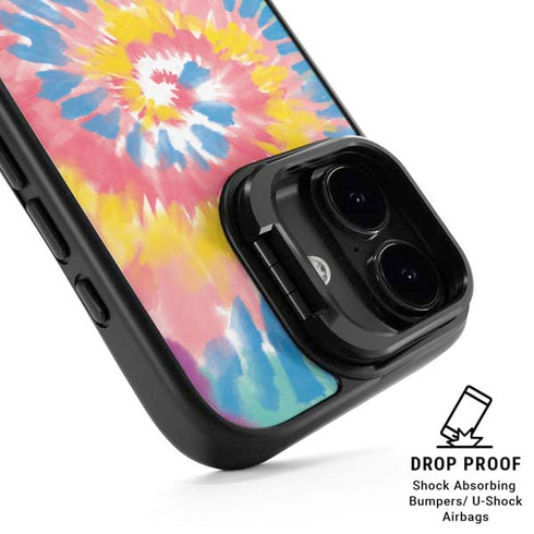 Rainbow Tie Dye iPhone 17 Kickstand Case