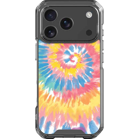 Rainbow Tie Dye iPhone 17 Pro Clear Case