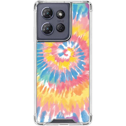 Rainbow Tie Dye Moto G 5G (2025) Clear Case