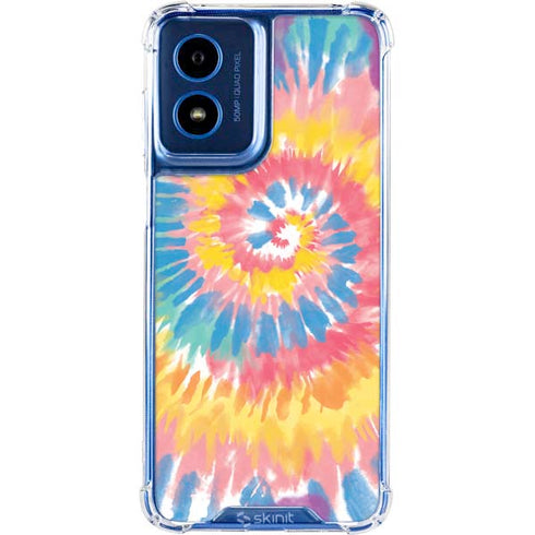 Rainbow Tie Dye Moto G 5G (2024) Clear Case