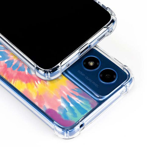 Rainbow Tie Dye Moto G 5G (2024) Clear Case