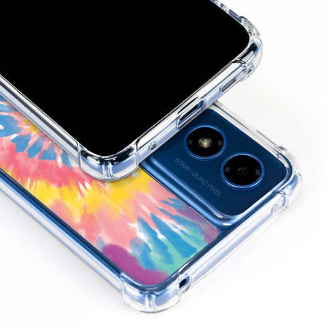 Rainbow Tie Dye Moto G Play 4G (2024) Clear Case