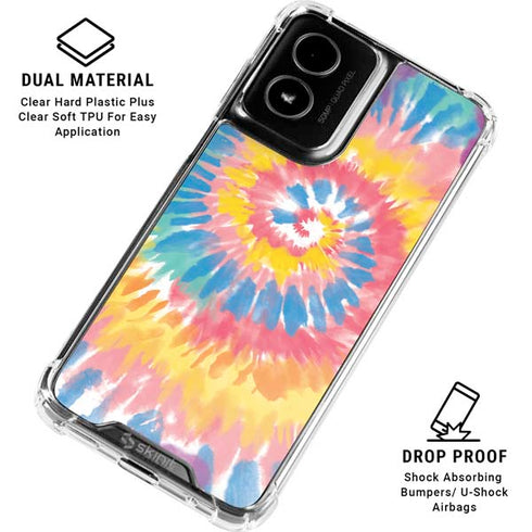 Rainbow Tie Dye Moto G Power 5G (2024) Clear Case