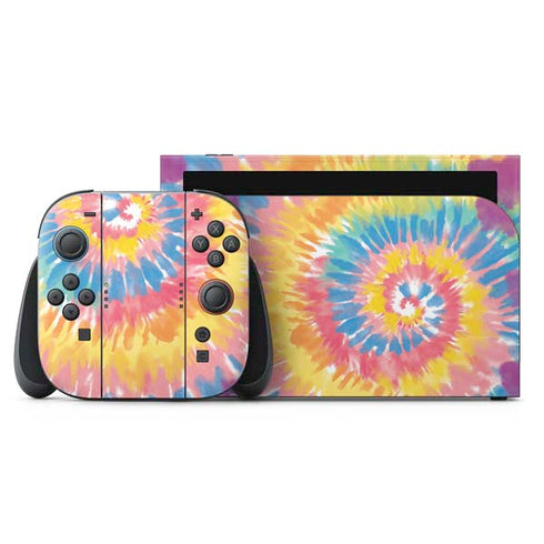 Rainbow Tie Dye Nintendo Skins