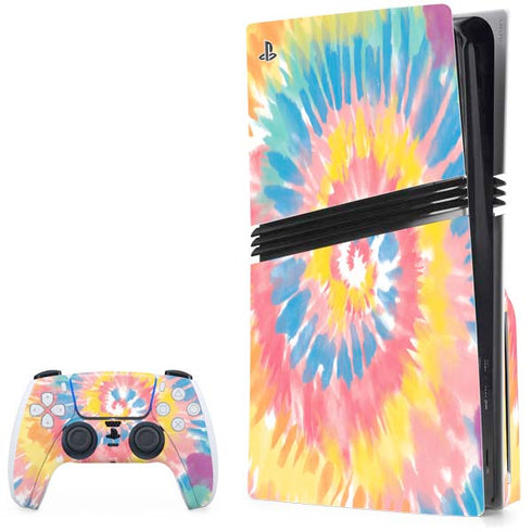 Rainbow Tie Dye PS5 Pro Disk Bundle Skin