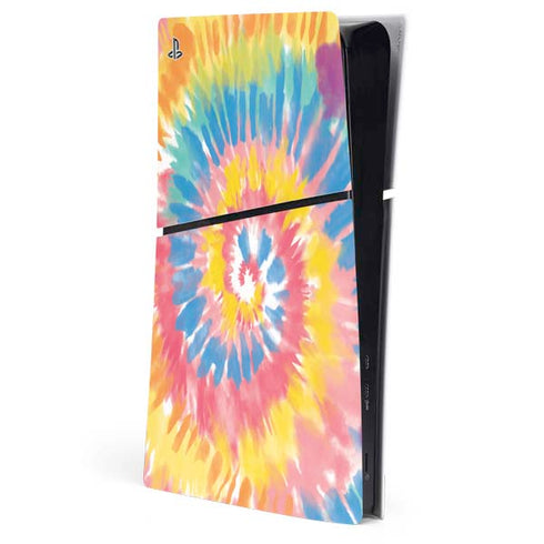 Rainbow Tie Dye PS5 Slim Digital Edition Console Skin