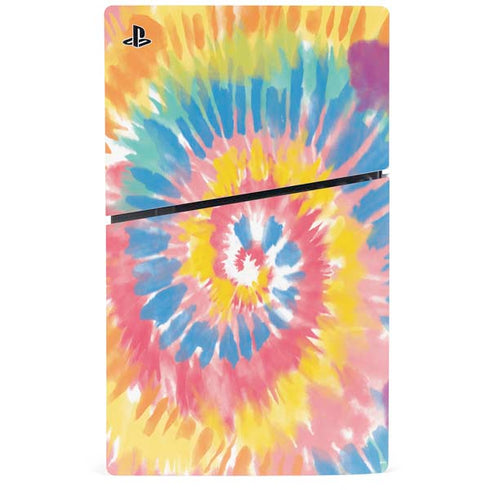 Rainbow Tie Dye PS5 Slim Digital Edition Console Skin