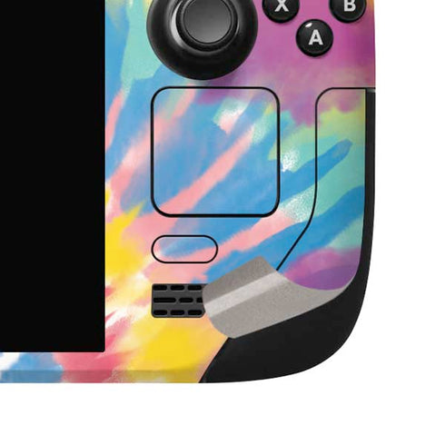 Rainbow Tie Dye Steam Deck Handheld Gaming Computer OLED Skin