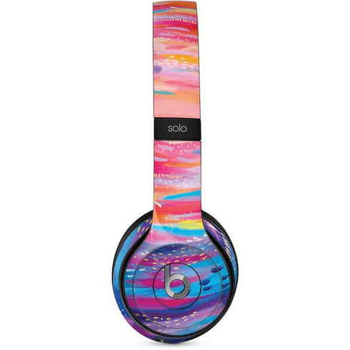 Rainbow Wave Brush Stroke by Etta Vee Beats Solo 2 Wired Skin
