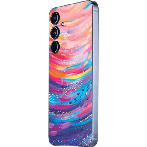 Rainbow Wave Brush Stroke by Etta Vee Galaxy A36 5G Skin