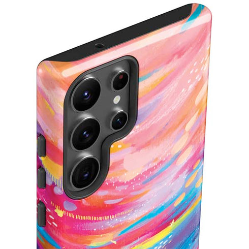 Rainbow Wave Brush Stroke by Etta Vee Galaxy S23 Ultra Pro Case
