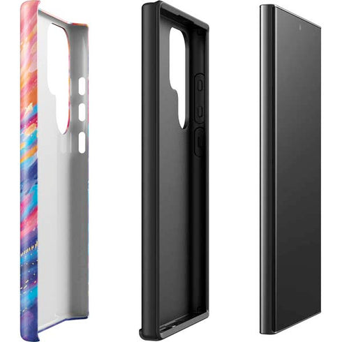 Rainbow Wave Brush Stroke by Etta Vee Galaxy S23 Ultra Pro Case