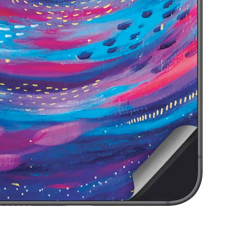 Rainbow Wave Brush Stroke by Etta Vee Galaxy S25 Plus Skin