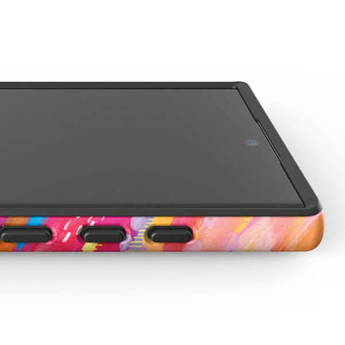 Rainbow Wave Brush Stroke by Etta Vee Galaxy S25 Ultra Impact Case