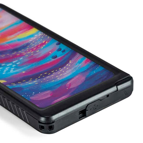 Rainbow Wave Brush Stroke by Etta Vee Galaxy S24 Ultra Waterproof Case
