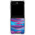 Rainbow Wave Brush Stroke by Etta Vee Galaxy Z Flip6 Clear Case