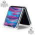 Rainbow Wave Brush Stroke by Etta Vee Galaxy Z Flip6 Clear Case