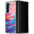 Rainbow Wave Brush Stroke by Etta Vee Galaxy Z Fold5 5G Clear Case