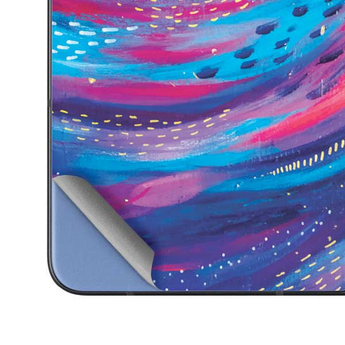 Rainbow Wave Brush Stroke by Etta Vee Galaxy Z Fold5 5G Skin