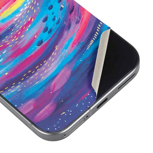 Rainbow Wave Brush Stroke by Etta Vee Google Pixel 9a Skin