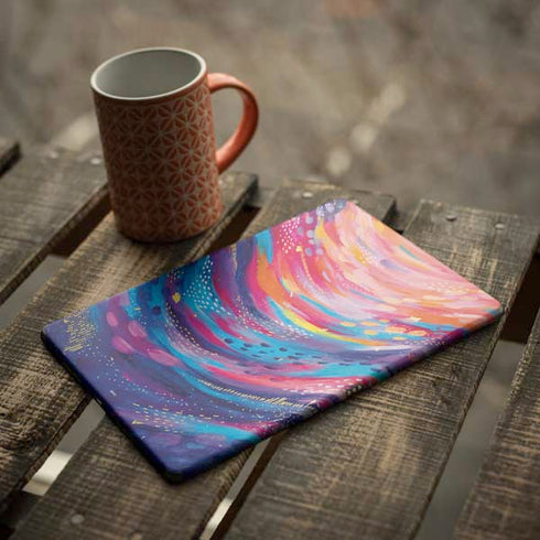 Rainbow Wave Brush Stroke by Etta Vee iPad Skins