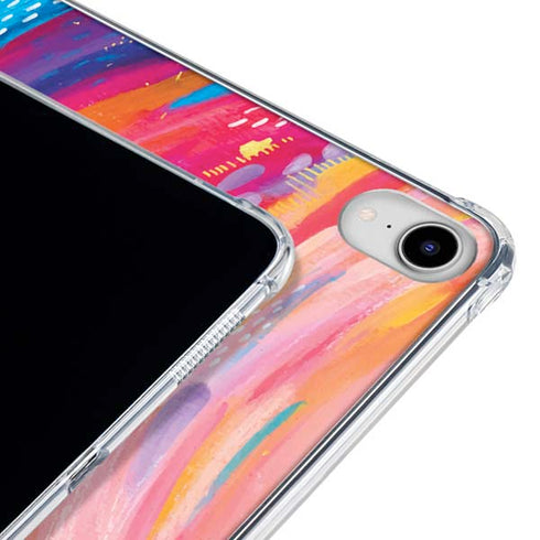 Rainbow Wave Brush Stroke by Etta Vee iPad 11th Gen (2025) Clear Case