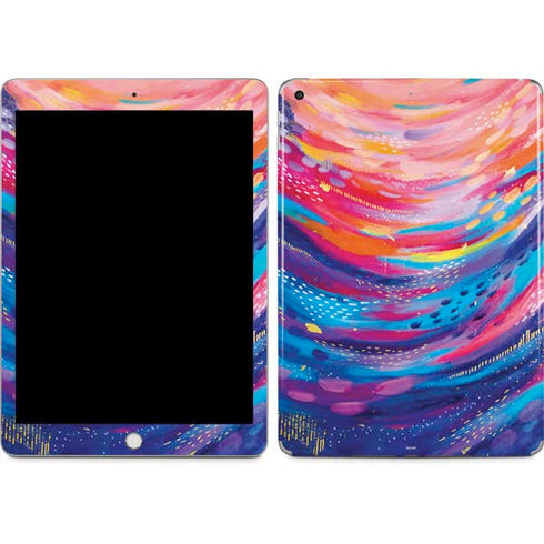 Rainbow Wave Brush Stroke by Etta Vee Apple iPad Skin