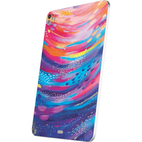 Rainbow Wave Brush Stroke by Etta Vee iPad Pro 13in M4 (2024) Skin