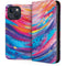 Rainbow Wave Brush Stroke by Etta Vee iPhone 15 Plus Folio Case