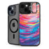 Rainbow Wave Brush Stroke by Etta Vee iPhone 15 Plus Kickstand Case