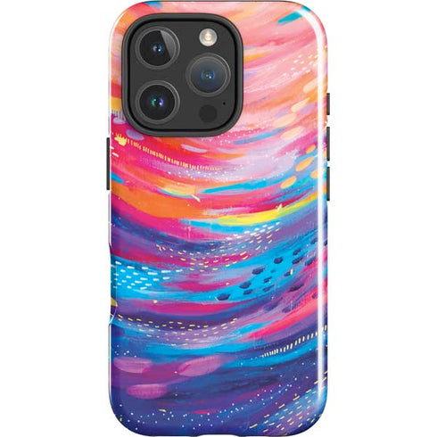 Rainbow Wave Brush Stroke by Etta Vee iPhone 16 Pro Impact Case