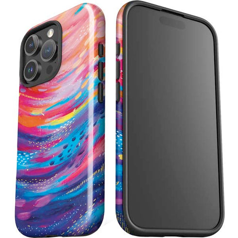 Rainbow Wave Brush Stroke by Etta Vee iPhone 16 Pro Impact Case