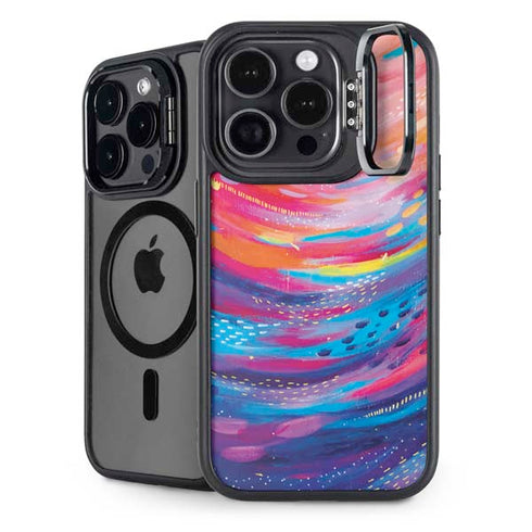 Rainbow Wave Brush Stroke by Etta Vee iPhone 16 Pro Kickstand Case