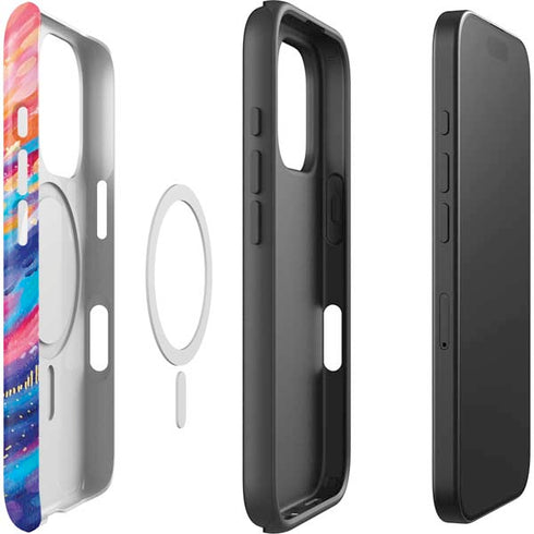 Rainbow Wave Brush Stroke by Etta Vee iPhone 16 Pro Magsafe Impact Case