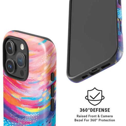 Rainbow Wave Brush Stroke by Etta Vee iPhone 16 Pro Magsafe Impact Case