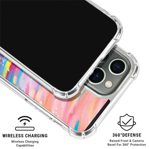Rainbow Wave Brush Stroke by Etta Vee iPhone 16 Pro Max Clear Case