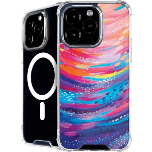 Rainbow Wave Brush Stroke by Etta Vee iPhone 16 Pro Max MagSafe Case