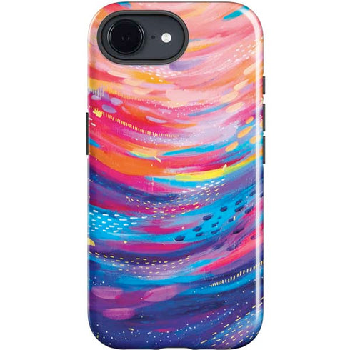 Rainbow Wave Brush Stroke by Etta Vee iPhone 16e Impact Case