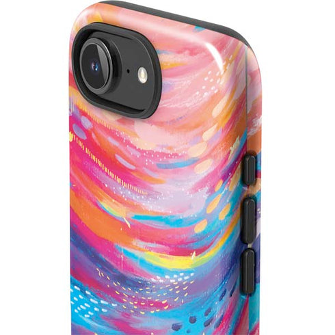 Rainbow Wave Brush Stroke by Etta Vee iPhone 16e Impact Case