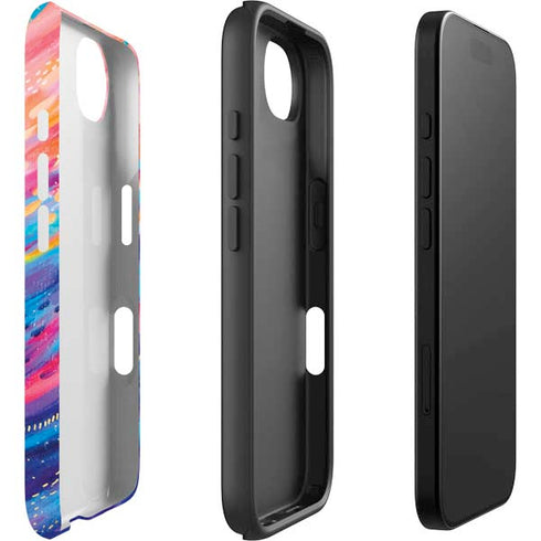 Rainbow Wave Brush Stroke by Etta Vee iPhone 16e Impact Case