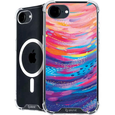 Rainbow Wave Brush Stroke by Etta Vee iPhone 16e MagSafe Case