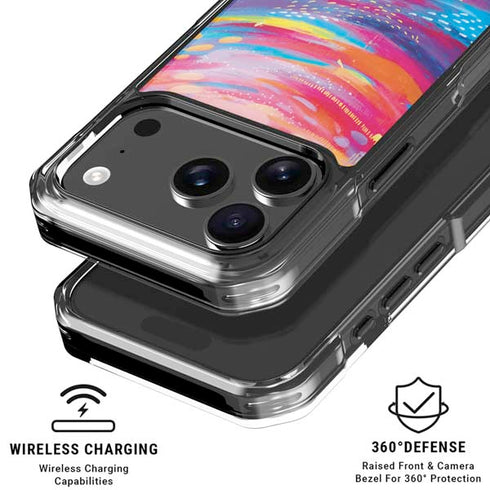 Rainbow Wave Brush Stroke by Etta Vee iPhone 18 Pro Clear Case