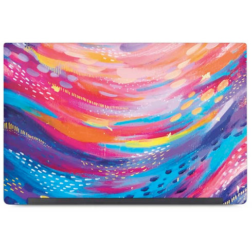 Rainbow Wave Brush Stroke by Etta Vee Dell Latitude Skin