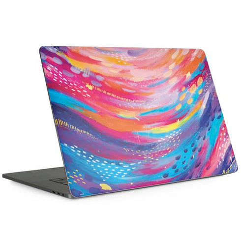 Rainbow Wave Brush Stroke by Etta Vee MacBook Skins