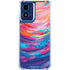 Rainbow Wave Brush Stroke by Etta Vee Moto G Play 4G (2024) Clear Case