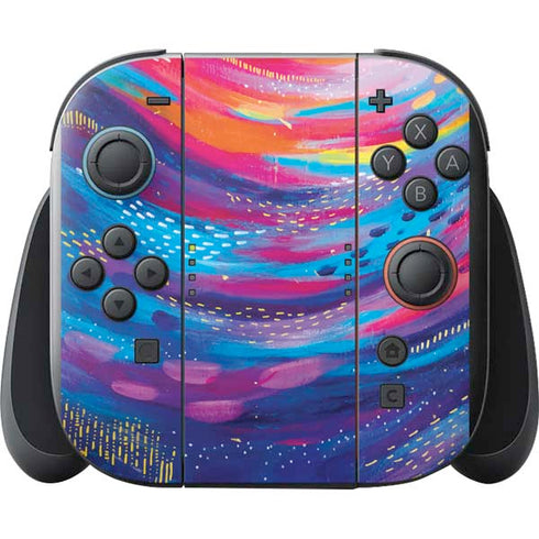 Rainbow Wave Brush Stroke by Etta Vee Nintendo Switch 2 (2025) with Joy-Con Skin