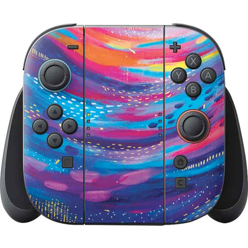 Rainbow Wave Brush Stroke by Etta Vee Nintendo Switch 2 (2025) Joy-Con Controller Skin