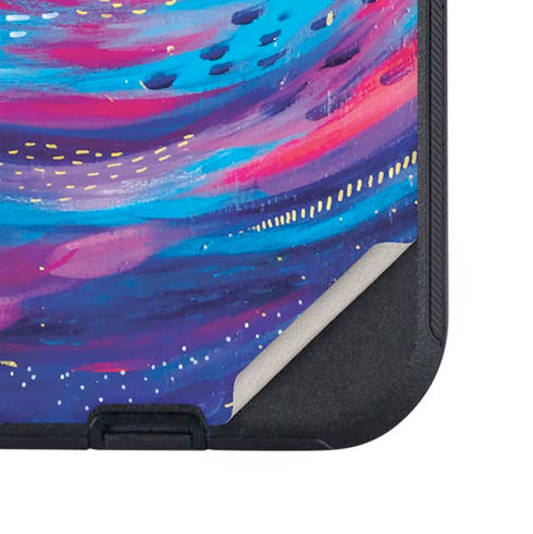 Rainbow Wave Brush Stroke by Etta Vee Otterbox Defender iPhone Skin