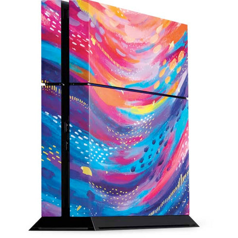 Rainbow Wave Brush Stroke by Etta Vee PlayStation PS4 Skins